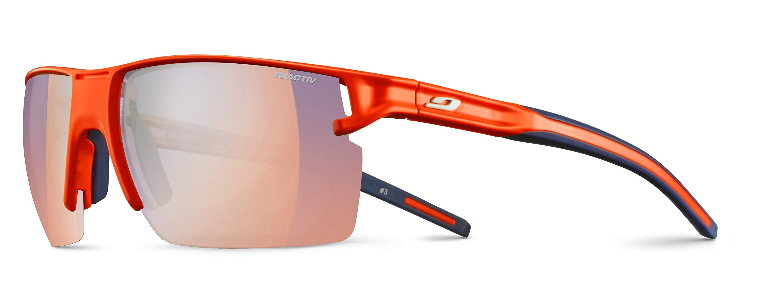 Julbo Outline Men's Sunglasses, Neon Orange/Blue, FR: M (Manufacturer's Size: M)