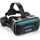 CoCerKet VR Headset with Built-in Headphones, 120&deg; FOV &amp; Aspherical Lenses for Smartphones - Immersive 3D Movies and Gaming Glasses