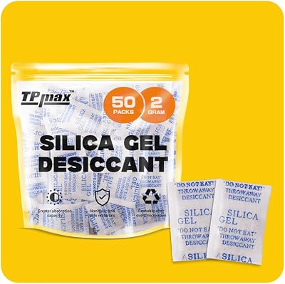 TPmax 50 Packets Silica Gel Desiccant 2g Each 100g Total