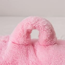 Holawakaka Large Faux Fur Bed Rest Pillow with