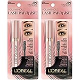 L'Oreal Paris Cosmetics Voluminous Lash Paradise Washable Mascara, Blackest Black, 2 Count