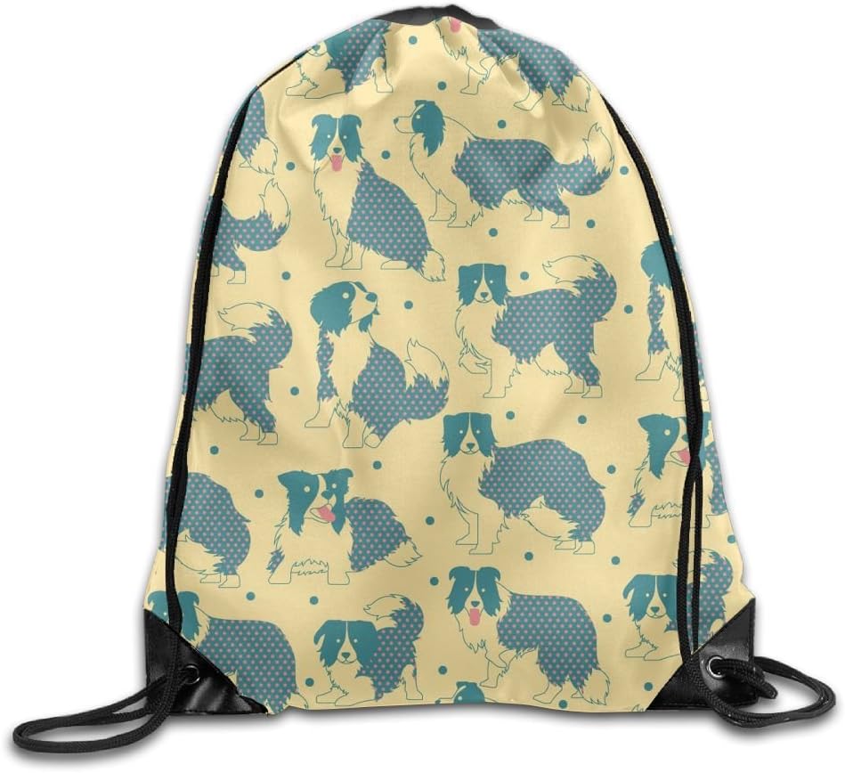 Border Collie Cool Drawstring Travel Sports Backpack Gift