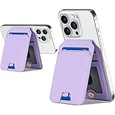 Cavor Compatible with Magsafe Wallet for Magnetic Wallet for iPhone 17/16 Pro Max/14 Pro/15/14 Plus/13/12 Mag Safe Card Holder,Phone Credit for iPhone 15/13/12,Purple