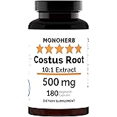 MONOHERB Costus Root Extract 500 mg - 180 Capsules