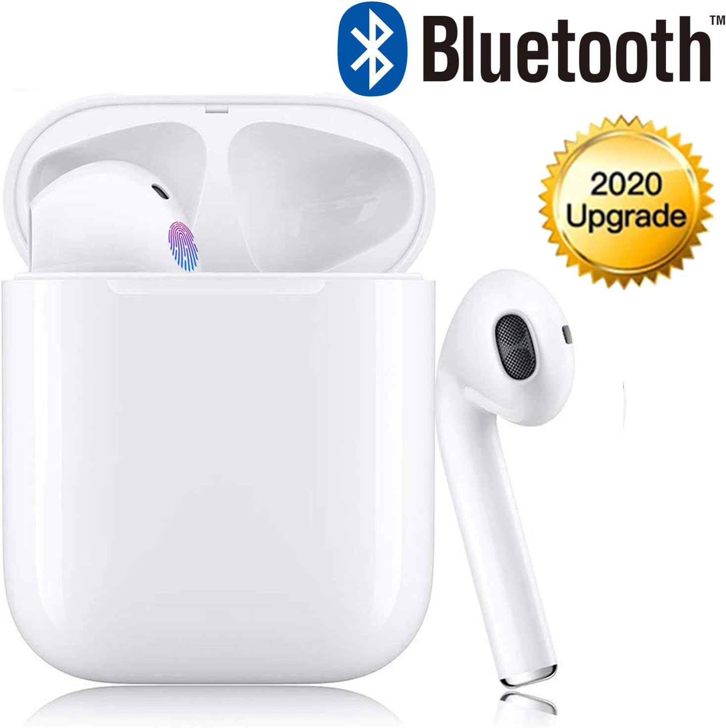 Wireless Earbuds Bluetooth Earbuds Bluetooth Headphones【24Hrs Charging Case】 3D Stereo IPX5 Waterproof with Fast Charging for Earphone Samsung Apple Airpods Pro Wireless Earbuds
