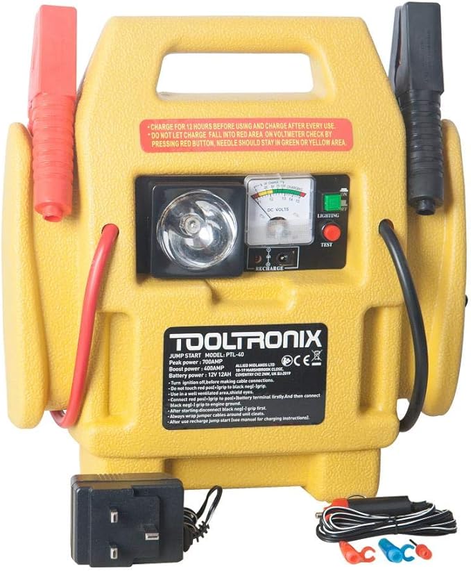YesUKDirect ToolTronix Heavy Duty 4in1 Car Jump Starter Battery
