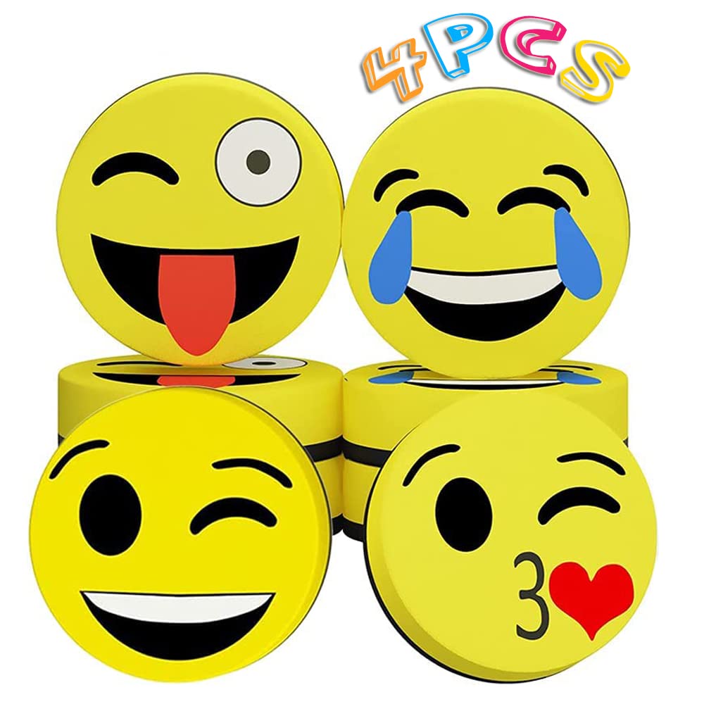 X-BLTU 4 Pcs Whiteboard Eraser, Magnetic Dry Erase Erasers, Cute Whiteboard Rubber with Thick Felt Pad, Mini White Board Sponge Drywipe Cleaner, Drawing Board Cleaning Eraser for Home Office Teacher