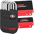Keyless TSA Approved Luggage Locks with Lifetime Card Keys & No Combo to Forget (4 Pack)