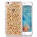 iPhone 6s Case, iPhone 6s Screen Protector, Cute Glitter Sparkly Cover with Foil Elements Slim Soft Flexible TPU Protective Design Thin for Apple iPhone 6s 4.7 inch (Gold)