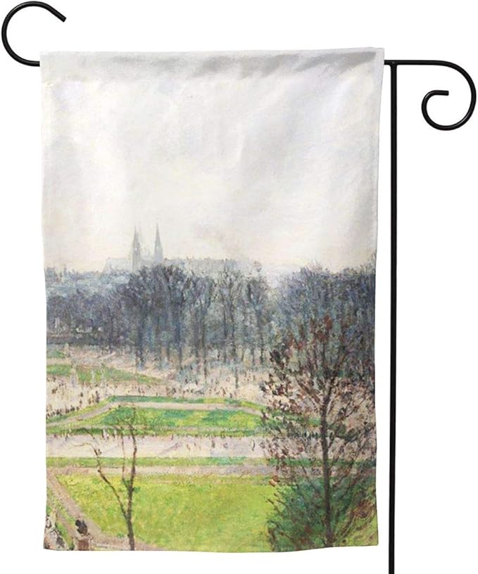 OMNVEQ Bandera de Jardín Tarde de Las Tullerías del Jardín Bandera de