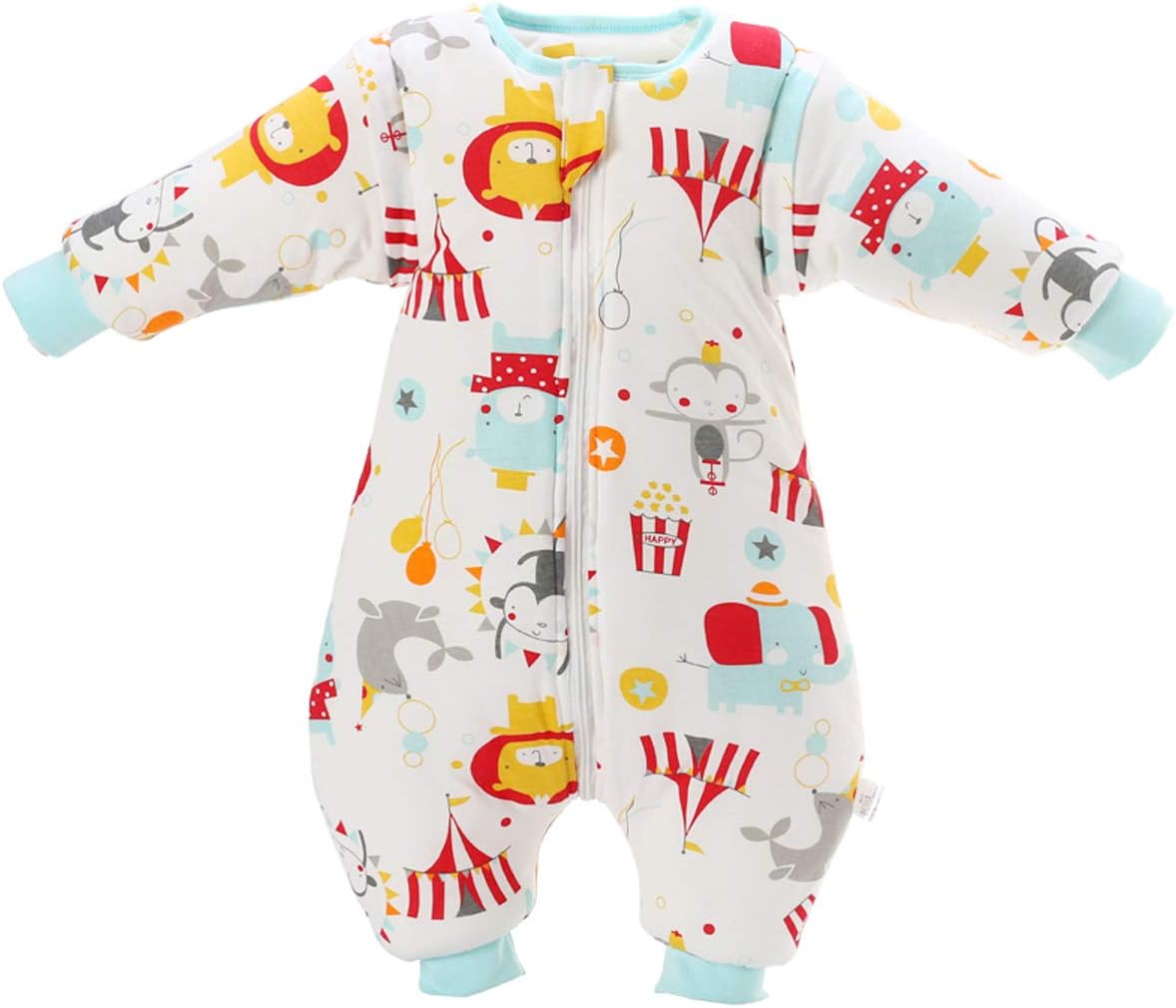 MIKAFEN Baby Sleeping Bag with Legs Warm Lined Winter Long Sleeve Winter Sleeping Bag with Foot 3.5 Tog