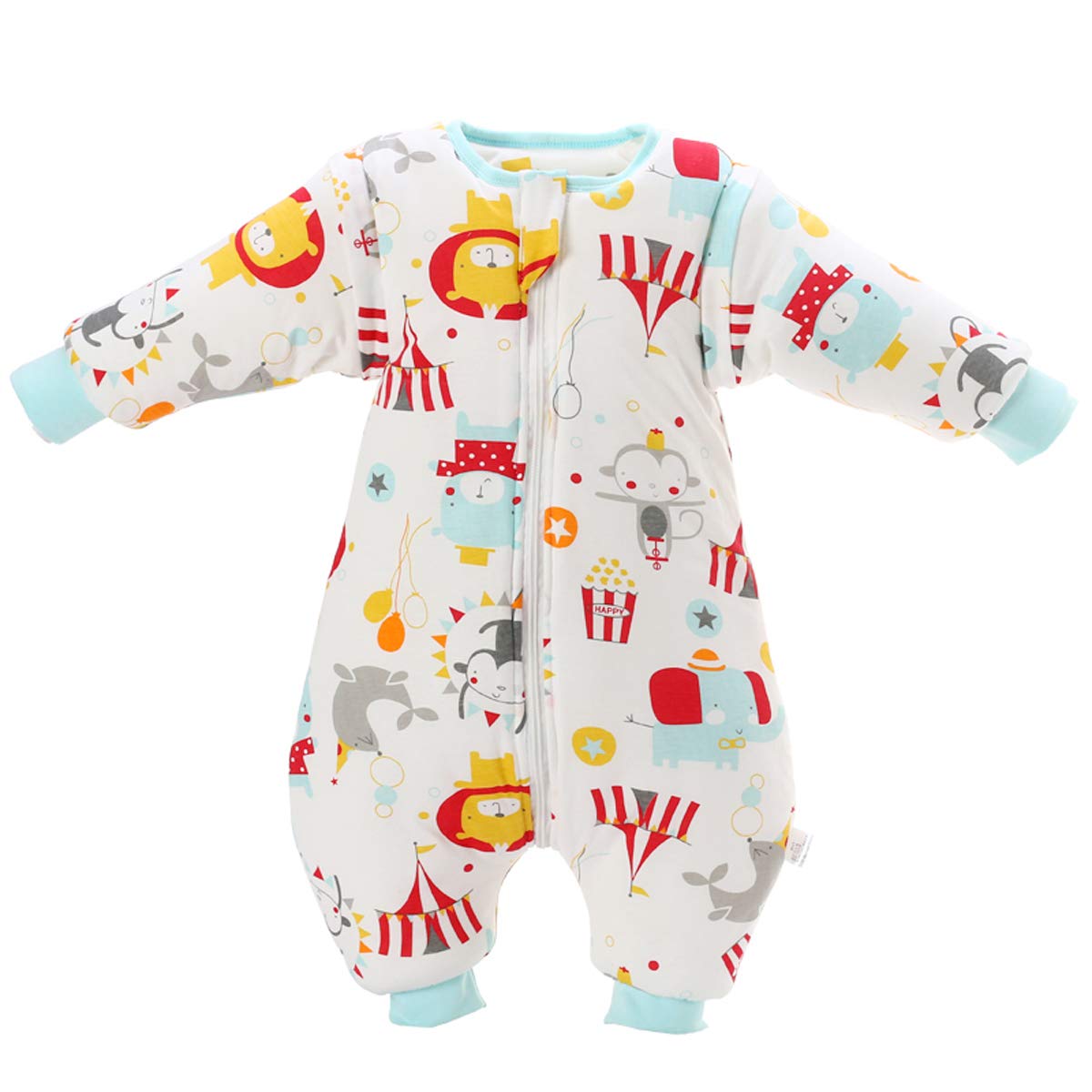 Baby Sleeping Bag with Legs Warm Lined Winter Long Sleeve Winter