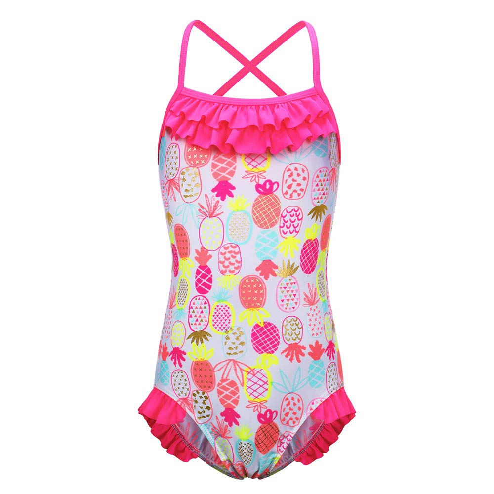 Buy ZNYUNE Girls One Piece Swimsuit Hawaiian Watermelon Coconut Tree
