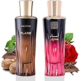 Naseem Flame & Asma Aqua Perfume for Unisex | Long-Lasting Unisex Fragrances for Men & Women, Versatile Arabian & Fresh Woody Scents for Any Occasion (Combo - 80ml Each)