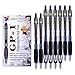 Color Technik GP-1 Premium Retractable Gel Ink Roller Ball Pens, Fine Point 0.7mm, Set of 12 Gel Pens, Black Quick Dry Gel Ink with Comfort Grip, Long Lasting!
