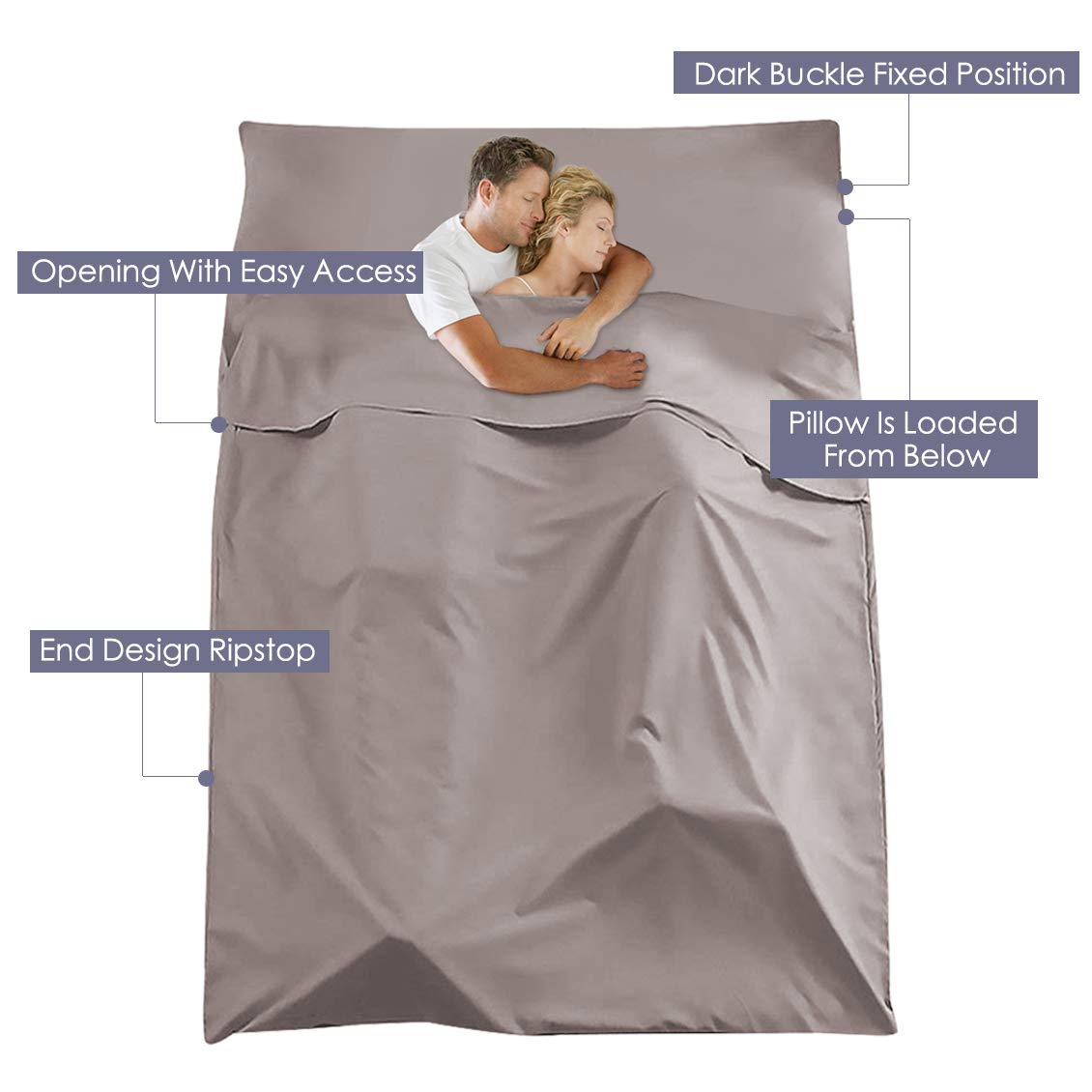 Breathable Lightweight Sheet Home Travel Camping Liner Bag