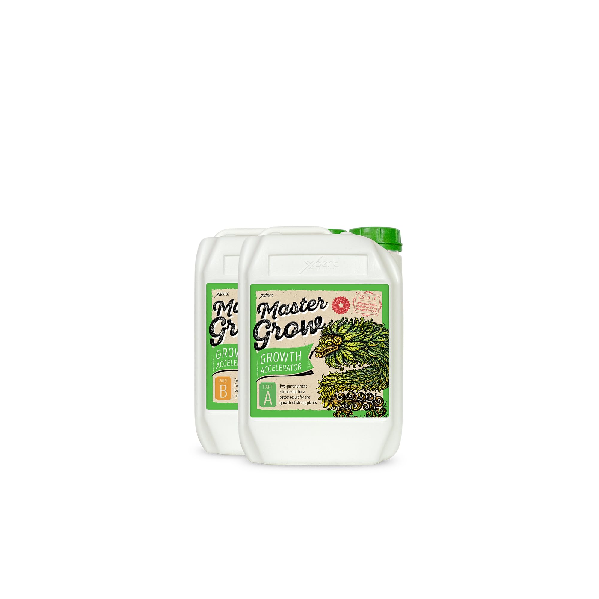 Basic Growth Fertilizer Xpert Nutrients Master Grow A+B (5L) - For the Vegetative Phase of Plant | Balanced Liquid Fertilizer | Indoor and Outdoor Grow Stimulator | Premium Quality