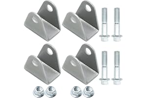 Anxingo 4Pcs Shock Mount, Weld On Shock Mounts Bracket, Steel Base Shock Absorbers Suspension Bracket Mounting for Motorcycle