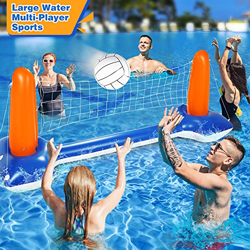 Inflatable Pool Volleyball Set,Pool Float Volleyball Net & Pool