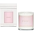 K. Hall Designs Peony Jar Candle, Floral Scent with Watery Notes, Up to 60-Hour Burn Time, Vegetable Wax & Soy Candles Made in USA, Candles for Men & Women, 8 oz