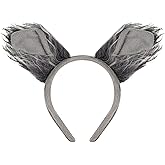 ZKRYHB Animal Ear Headband Wolf Fox Costume Accessories for Halloween Cosplay