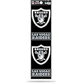 NFL Las Vegas Raiders The Quad Decal Sheet, 4-Pack of Die-Cut Team Logo Decals
