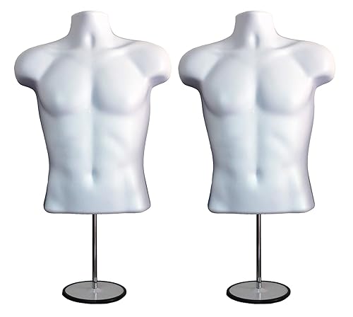 Gray Female Torso Mannequin With Metal Tripod Stand - View #12