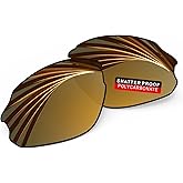 iLikeo PRO+ Polycarbonate Polarized Replacement Lenses for Smith Parallel D-Max Sunglasses - Flash Bronze