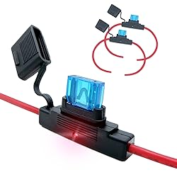 Waterproof in-line Maxi LED Fuse Holder,12 AWG for