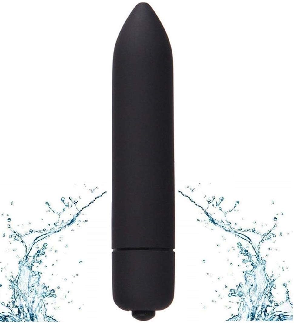 Mrshen 10-Frequencies Mini High Frequency Massage Waterproof Bullet Massage Intimate Relaxation Gifts for Couple Pleasure Passion Toys (Black)