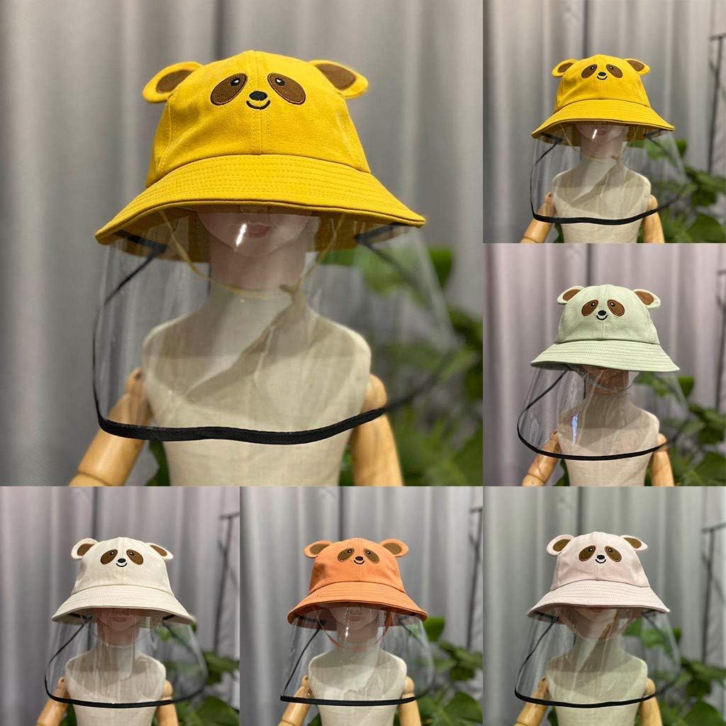 SUGEER 2020 Kids Anti Spitting Protective Hat Face Shield Fisherman Hat Anti Splash Safety Facial Cover Windproof Dustproof Face Protection Dustproof Cover Kids Boys Girls Hat Durable