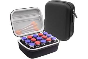 Gaicabi for Diabetics Insulin Vial Protector Organizer Bag 15 Slots- Standard Size 1ml 3ml 5ml 10ml Vial Storage Case