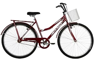 Bicicleta de Passeio Ultra Bikes Esporte Summer Vintage Retrô Aro 26 Reforçada Freio V-Brake Vermelho