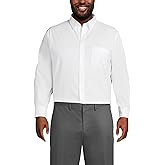 Lands' End Men's Traditional Fit Solid No Iron American-Grown Supima Pinpoint Buttondown Collar Dress Shirt