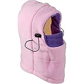 Kids Winter Windproof Hat Unisex Children Balaclava with Thick Warm Fleece Cap for Kid
