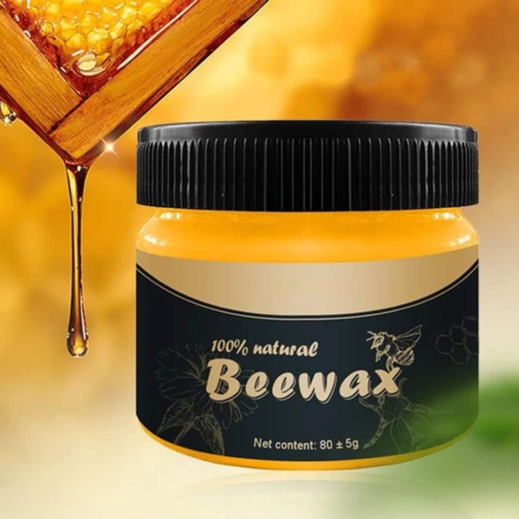 NANTE Home Traditional Beeswax Polish for Wood & Furniture Natural Beewax Wood Wax Preservative Conditioner Protectant Home Cleaning (85g)