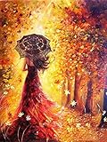 Sqailer 5D DIY Diamond Painting Full Square Drill Woman Back Rhinestone Embroidery for Wall Decoration 12X16 inches