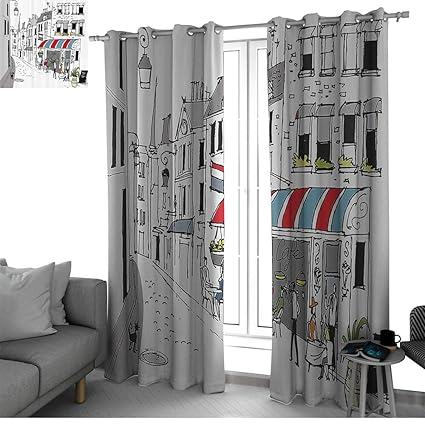 Amazon Com Paris Decor Blackout Curtains Panels For Bedroom