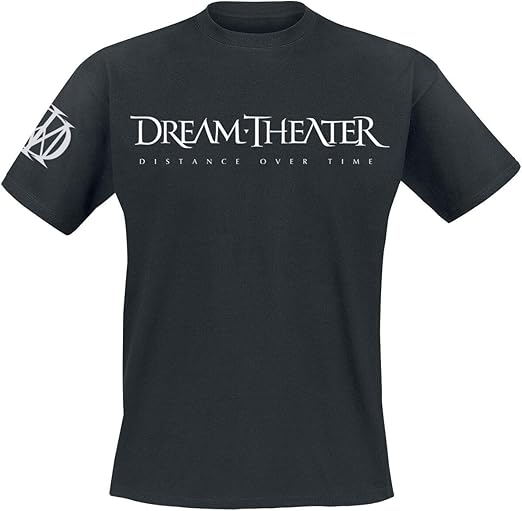 Dream Theater Distance Over Time Logo T-shirt zwart M 100% katoen Band merch, Bands