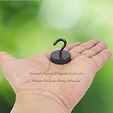 Neosmuk 60lb Extra Strong Magnetic Hook Pack of 6 Gunmetal view 2