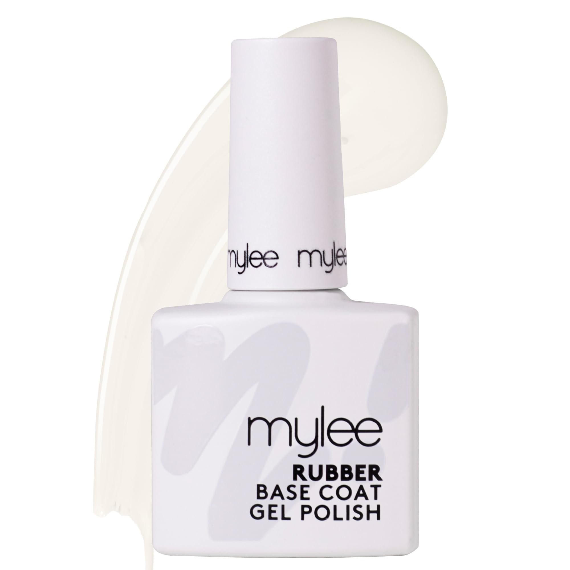 Mylee Nail Gel Polish Rubber Base Coat 10ml - UV/LED Nail Art Manicure Pedicure for Professional, Salon & Home Use - Lasts up to 3 Weeks, Easy to Apply, No Chips, Durable & Safe, Vegan & Cruelty Free