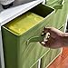 ShellKingdom Storage Bins, Foldable Fabric Storage Cubes And Cloth Storage Organizer Drawer For Closet And Toys Storage, 6 Pack (Green)