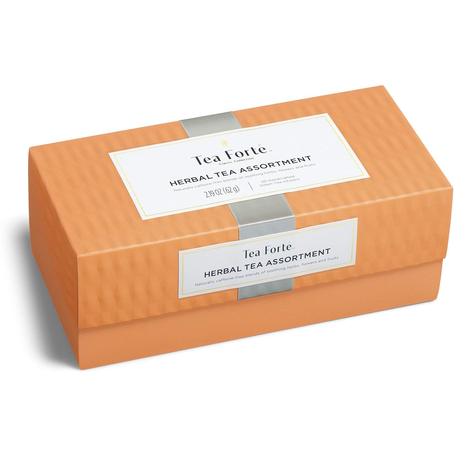 Tea Forte Classic Herbal Tea Presentation Box Tea Sampler Gift Set, 20 Assorted Variety Handcrafted Pyramid Tea Infuser Bags, Naturally Decaffeinated Herbal Teas: Grocery & Gourmet Food