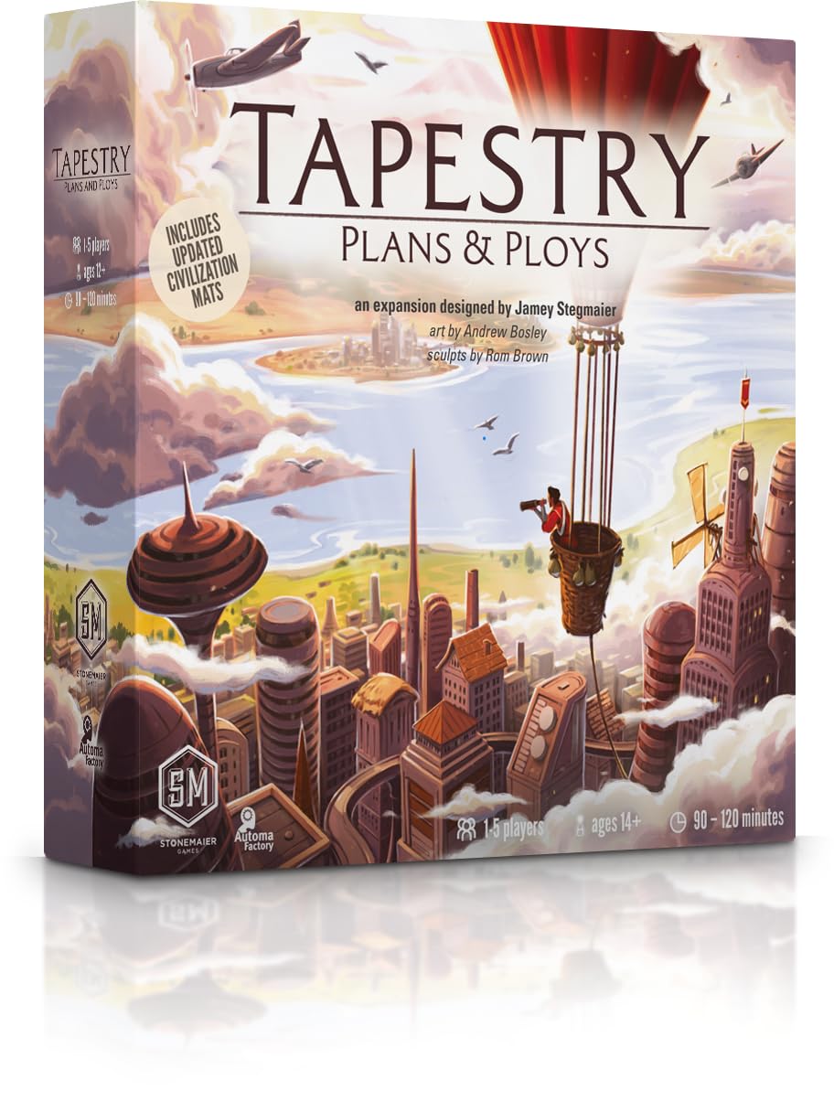 Stonemaier Games Tapestry: Plans & Ploys Expansion - Strategy Board Game for 1-5 Players