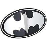 Fan Emblems Batman Domed Chrome Car Decal - 1989 Logo (Black and Chrome)