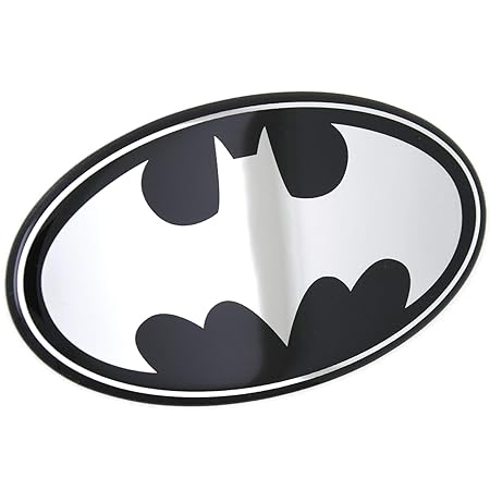 Fan Emblems Batman Logo Auto Aufkleber gewölbt/schwarz / verchromt, DC Comics Automotive Emblem Gilt leicht für Autos, LKW, M