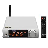 Topping DX3pro+ LDAC Headphone Amplifier - ES9038Q2M XU208 NFCA Bluetooth5.0 Audio Decoder USB/Opt/Coax DAC AMP Pre Amplifier with Remote Control (Sliver)