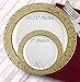 buyNsave Clear with Gold Heavyweight Plastic Elegant Disposable Tumblers, Wedding Party Elegant Tumblers, Inspiration Collection (40, 10oz. Tumblers)