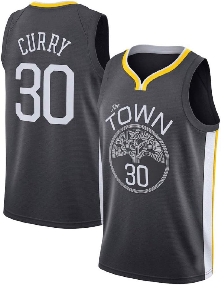 runvian Men's Basketball Jerseys - Stephen Curry #30 Men's Basketball Jersey NBA Golden State Warriors New Jersey Embroidered Fabric Jersey (Size: S-XXL)