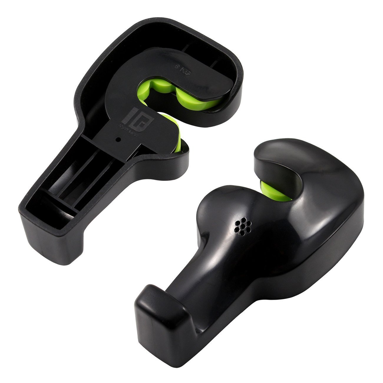 KDL Universal Car Back Seat Headrest Hanger Holder Hook for Bag Purse Cloth Grocery 2PC Black